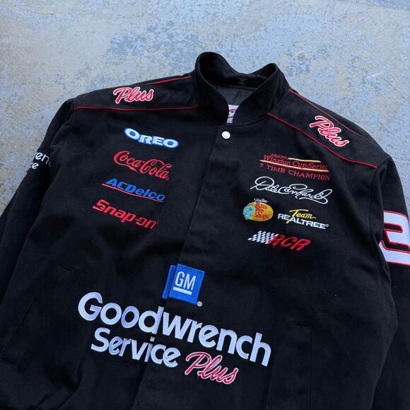 Vintage Dale Earnhardt Winston Cup Jeff Hamilton NASCAR Jacket L - Picture 2 of 6